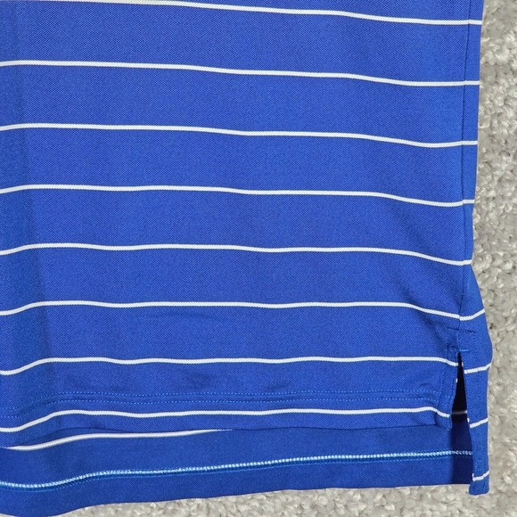 Peter Millar Men Summer Comfort Striped Polo Shirt Size Large Golf Casual Travel - Picture 2 of 11